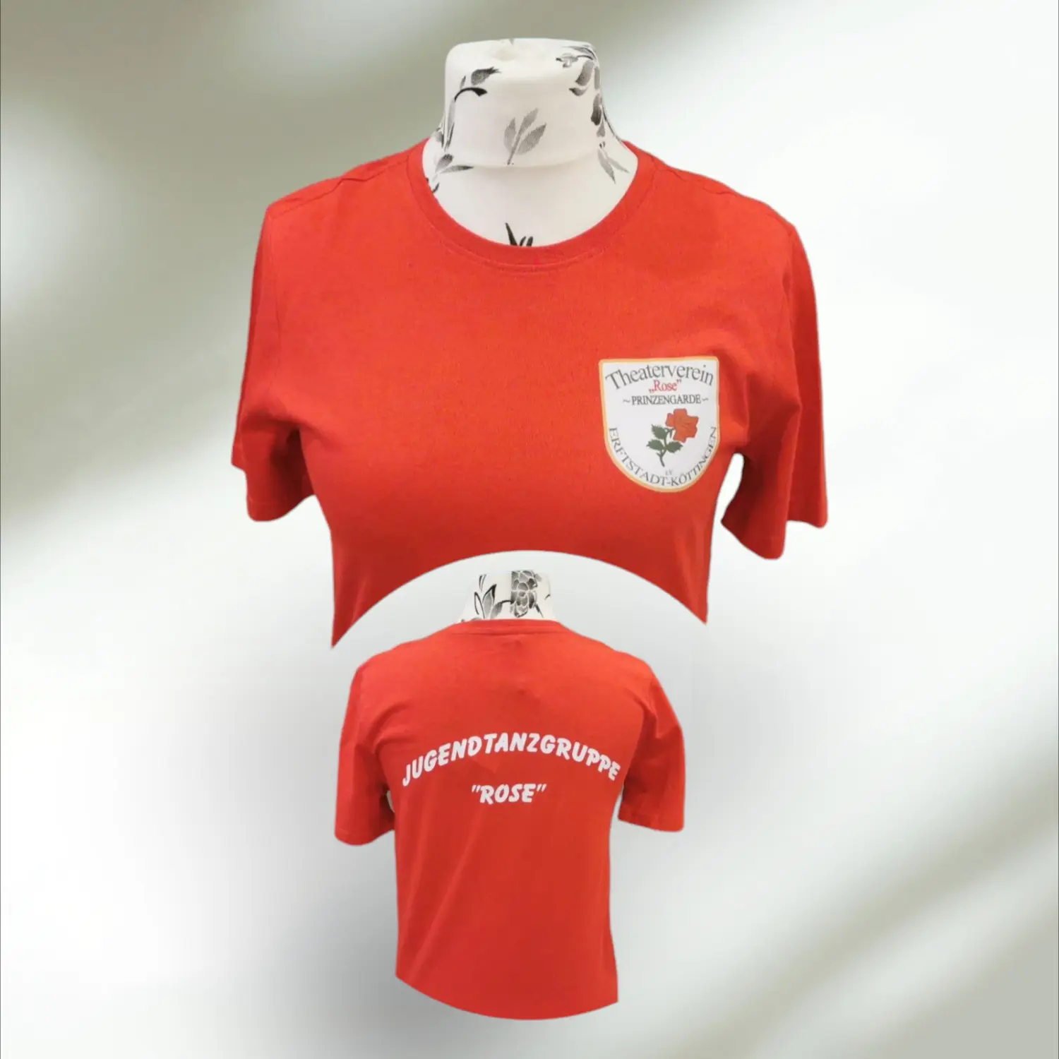 Hasirees Kreativstudio, rot bedrucktes T-Shirt